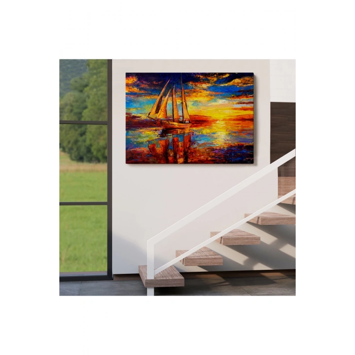 Okyanustaki Büyük Yelkenli Duvar Tablosu-1227
