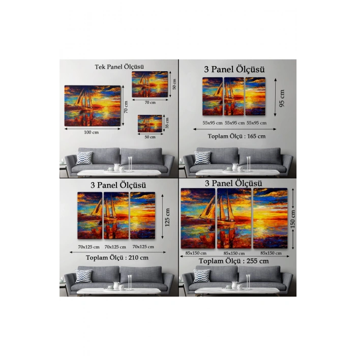 Okyanustaki Büyük Yelkenli Duvar Tablosu-1227