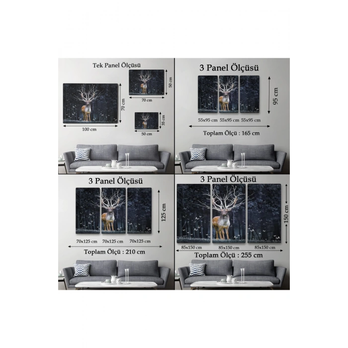 Ormandaki Geyik Tablosu-6566