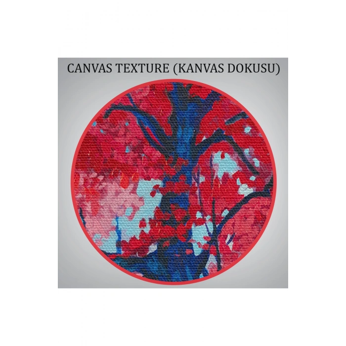 Ormandaki Güzel Sonbahar Ağacı Kanvas Duvar Tablosu-1192