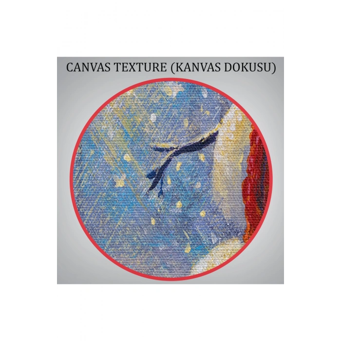 Ormanında Güneş Işınlarıyla Aydınlatılan Kardanadam Tablosu-1239