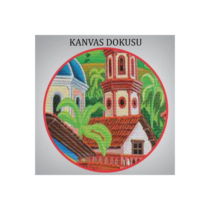 Ortacağ Meksika Köyü Duvar Tablosu-6344