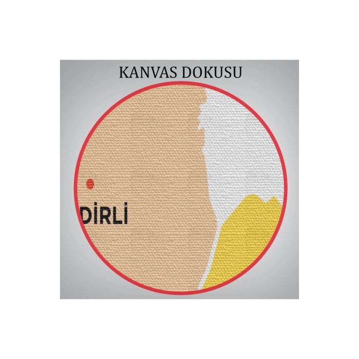 Osmaniye İli ve İlçeler Haritası  Dekoratif Kanvas Tablo 1437