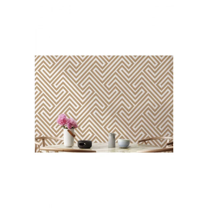 Pastel Renkli Geometrik Desenli Duvar Kağıdı-5782