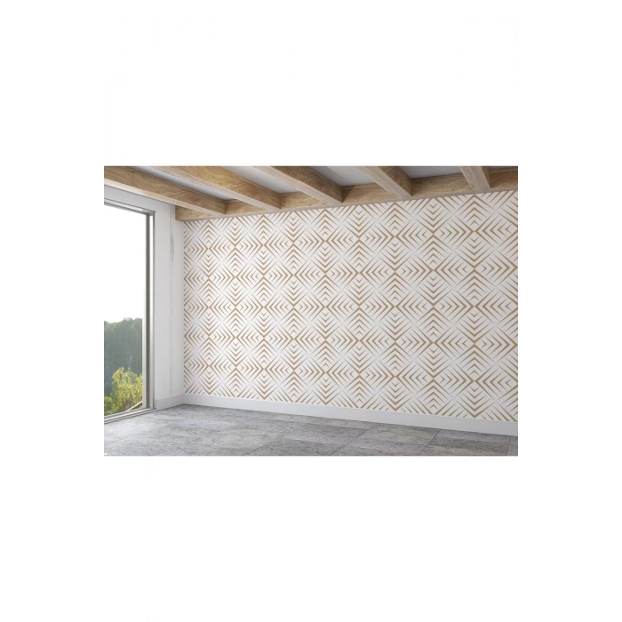 Pastel Renkli Geometrik Desenli Duvar Kağıdı-5792