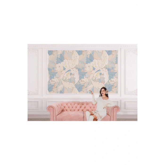 Pastel Renkli Yapraklar Duvar Kağıdı-5641