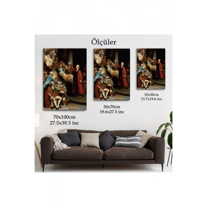 Patrick Henry Virginia Burgesses Evinin Önünde Duvar Tablosu-6408