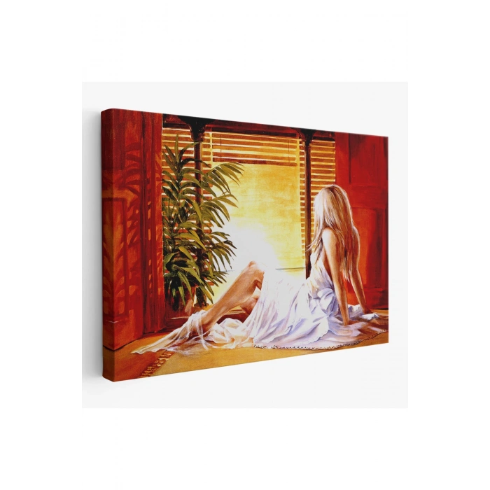 Pencere Önündeki Kadın Tablosu-6633