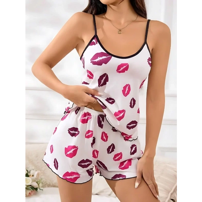 Pijama Takım Göz Bandı Hediyeli Siyah Beyaz Seri