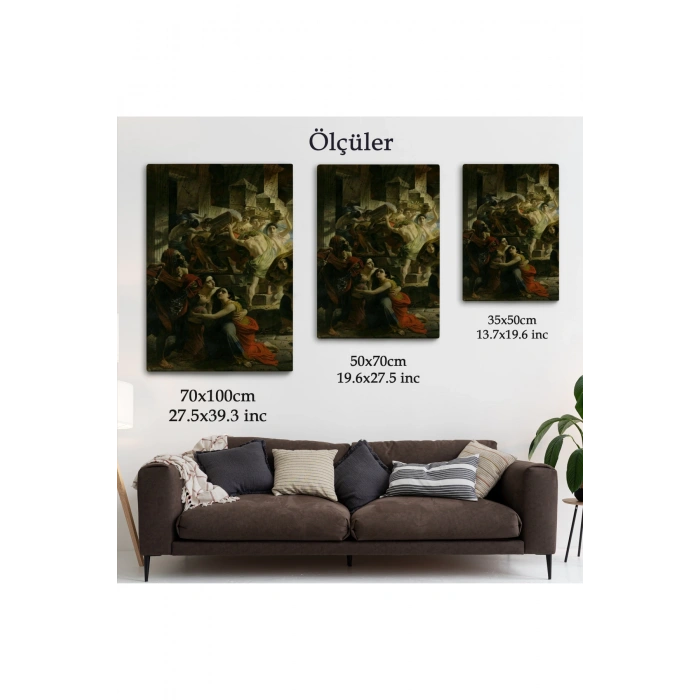 Pompeiinin Son Günü Karl Pavlovich Bryullov Kanvas Tablo-6362