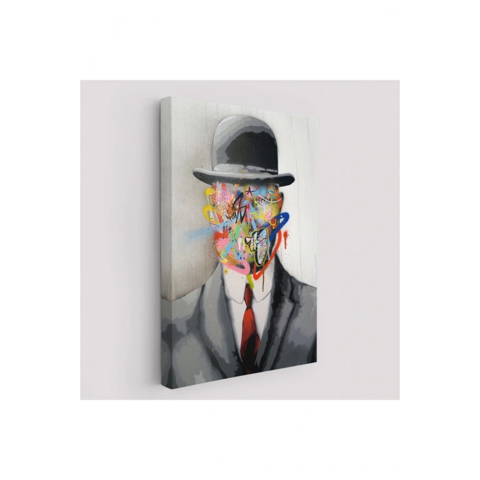 Rene Magritte Ünlü Resim “İnsanın Oğlu” Graffiti Pop Art Tablosu-6316