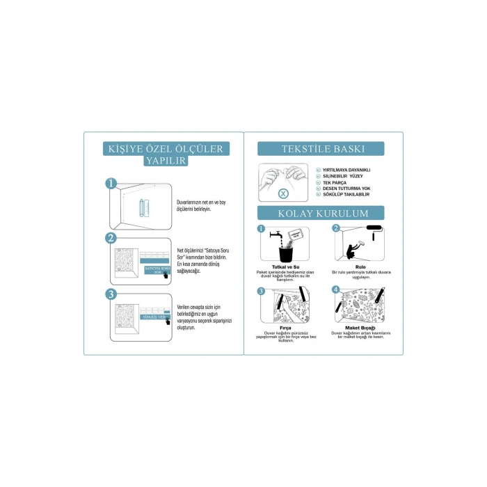 Renkli Çiçekler Desenli Duvar Kağıdı-5650