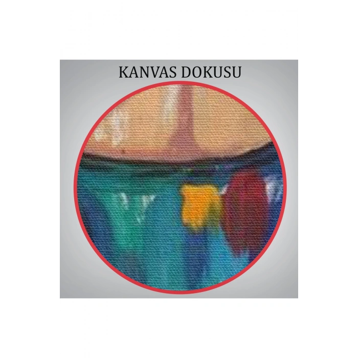 Renkli Çiçekli Kadın Dekoratif Duvar Tablosu -6257