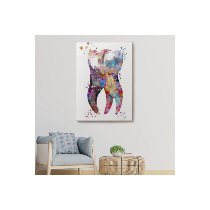 Renkli Diş, Diş Hekimi Duvar Tablosu-6283