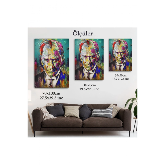 Renkli Mustafa Kemal Atatürk Tablosu-6327