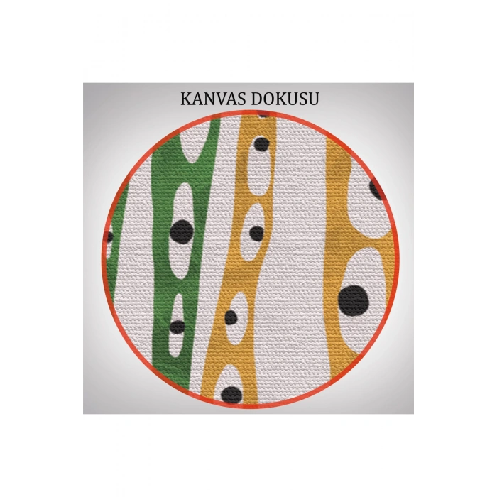 Renkli Soyut Şekiller Dekoratif Duvar Tablosu Üçlü Set-EV-122