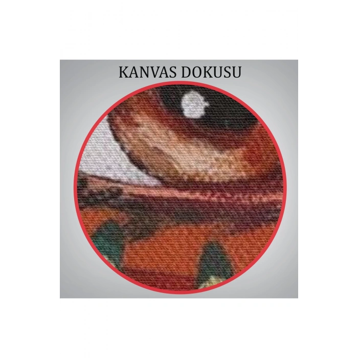 Renkli Yağlıboya Görünümlü Kadın Tablosu-6321