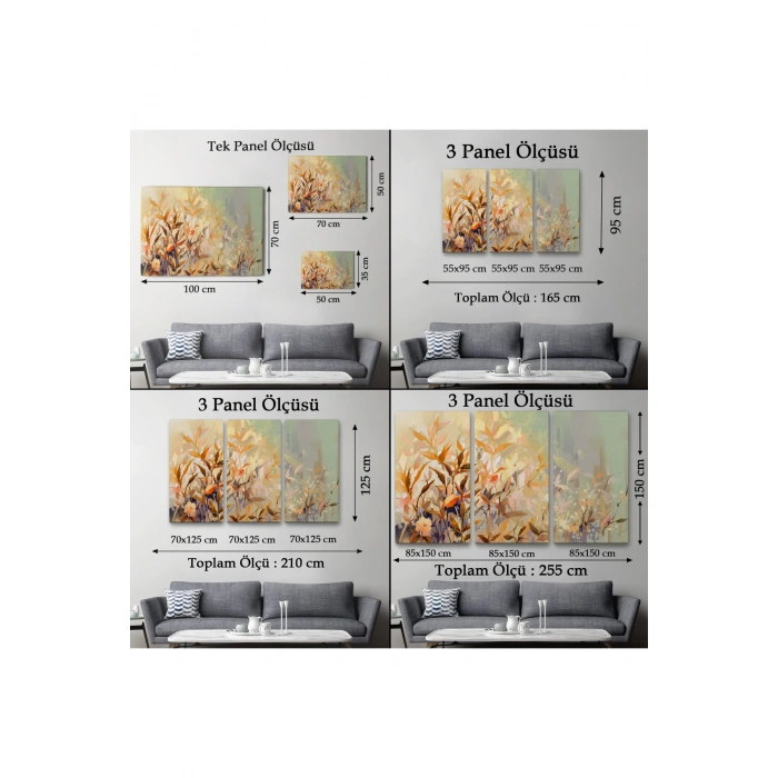 Renkli Yapraklar Duvar Tablosu-1240