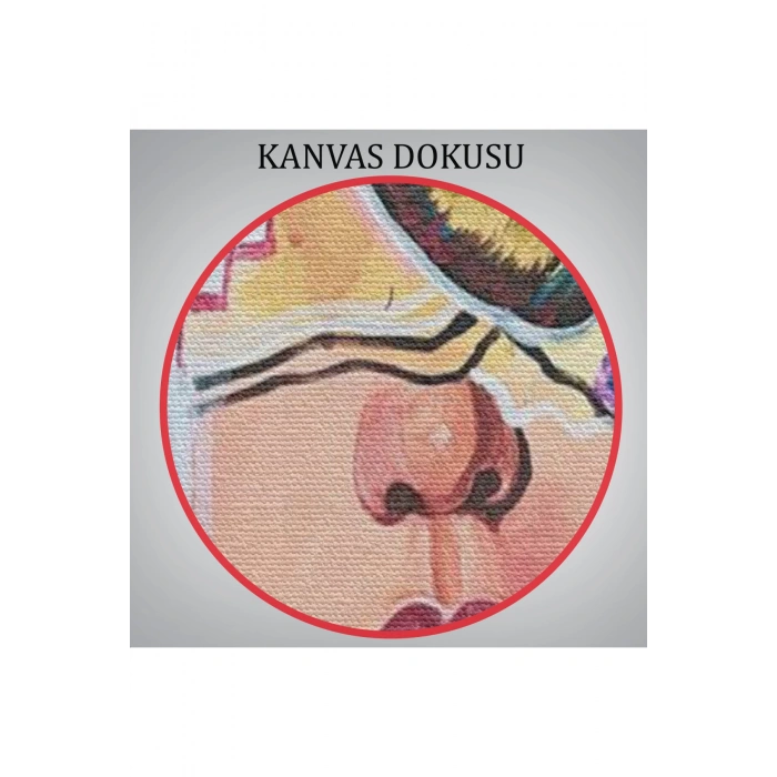 Renlki Sürreal Kadın Portresi Dekoratif Duvar Tablosu-6297