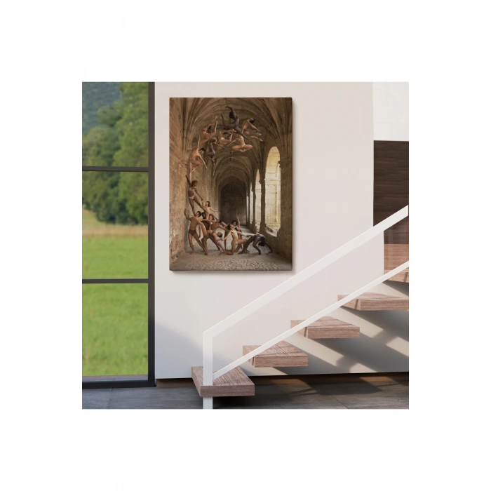 Rob Woodcox İnsan Dalgasi Adlı Eseri Duvar Tablosu-6389