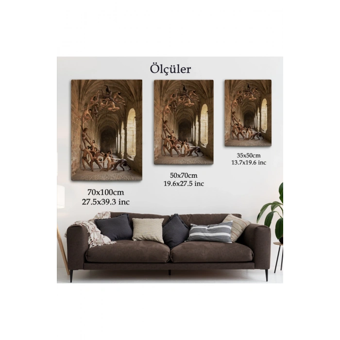 Rob Woodcox İnsan Dalgasi Adlı Eseri Duvar Tablosu-6389