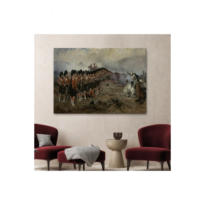 Robert Gibbin İnce Kırmızı Çizg Tablosu -The Thin Red Line-6602