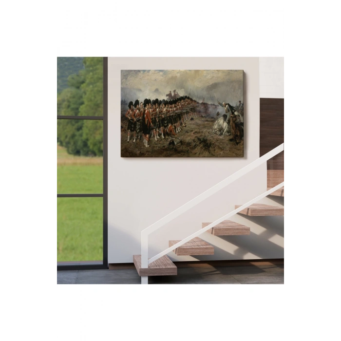 Robert Gibbin İnce Kırmızı Çizg Tablosu -The Thin Red Line-6602