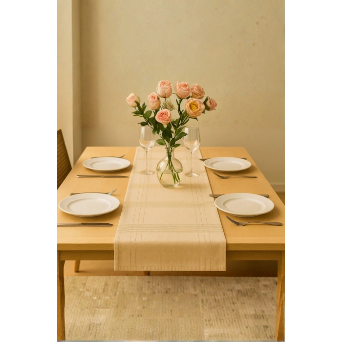 Runner Masa Örtüsü Jasmin Keten 35 x 150 cm