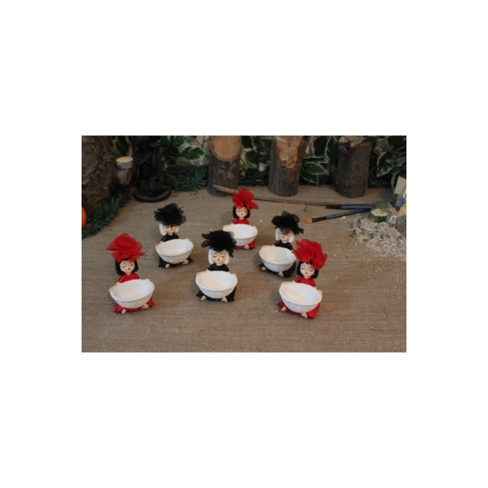 Şahtsrm 6 Adet Lokumcu Kız Kahve Yanı Sunum Lokumluk