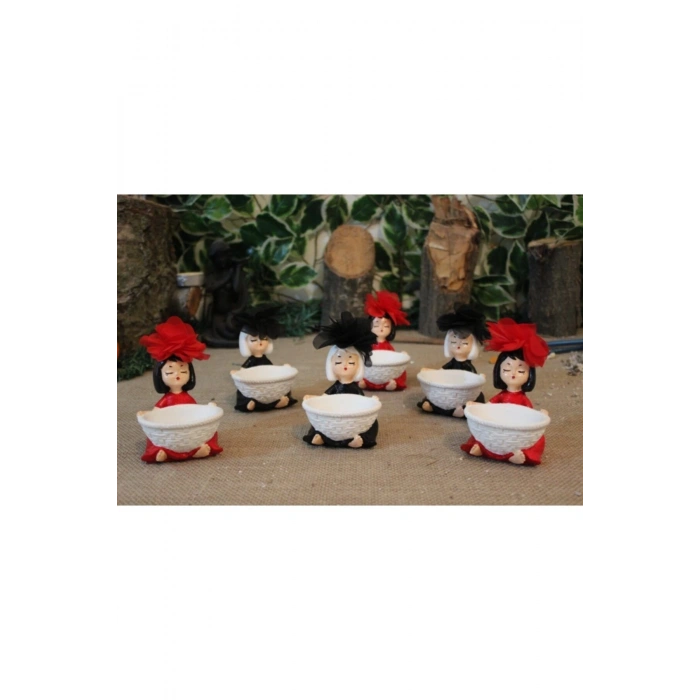 Şahtsrm 6 Adet Lokumcu Kız Kahve Yanı Sunum Lokumluk
