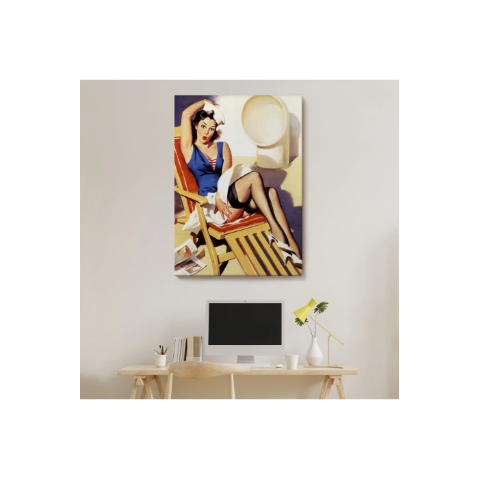 Sailor Pin Up Dekoratif Duvar Tablosu - Denizci Kız-6459