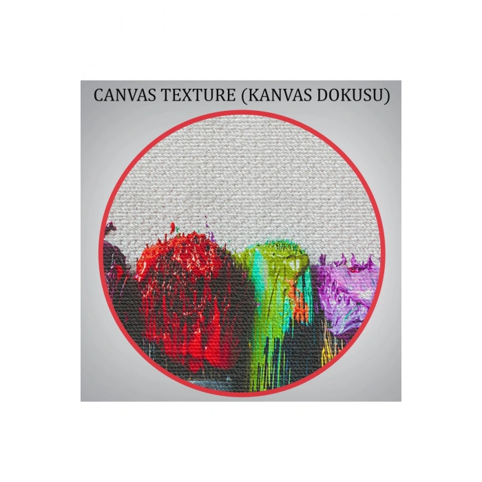 Sanatsal Tuval Üzerinde Renkli Yağlı Boya Sanatçı Fırçaları Tablo-1199