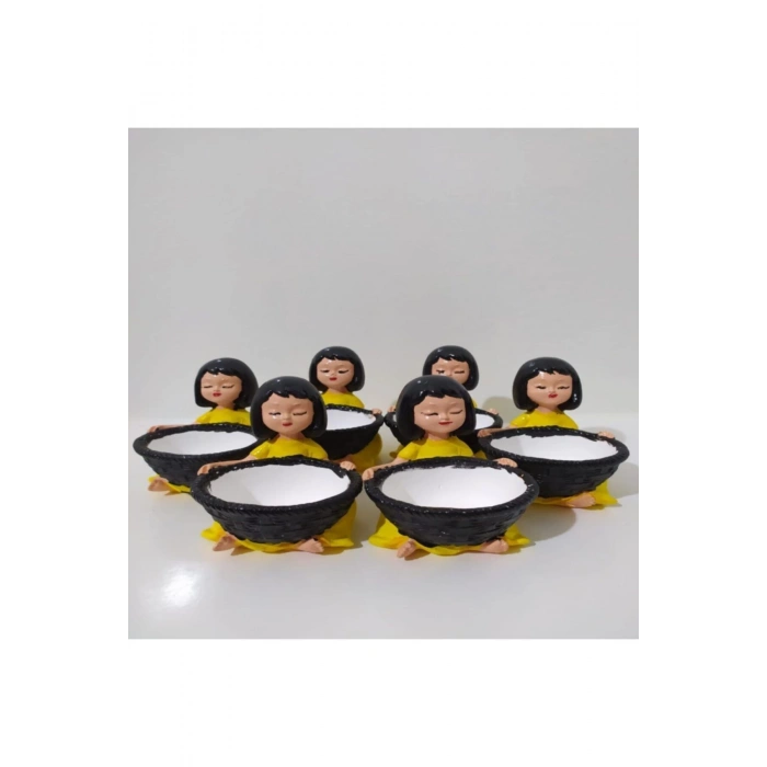 Sarı Lokumcu Kızlar Biblo