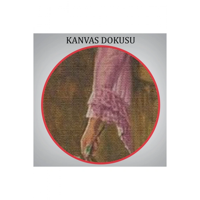 Sevgilisine Çiçek Veren Kadın Duvar Tablosu-6241