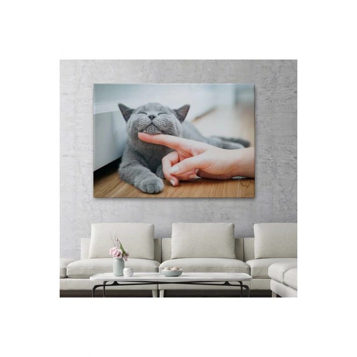 Sevimli Kedi Dekoratif Kanvas Tablo-6505