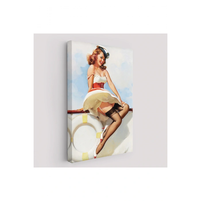 Sexi Denizci Kadın Dekoratif Duvar Tablosu-6432
