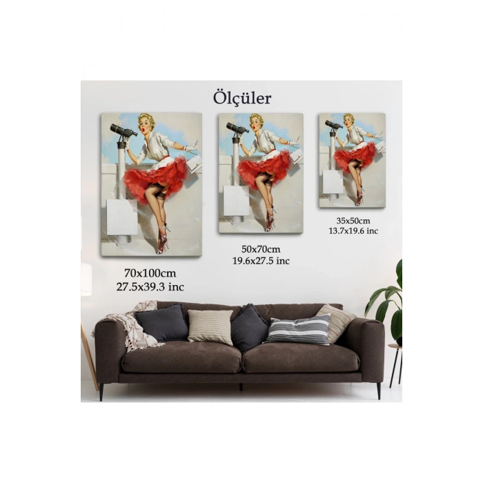 Sexi Denizci Kadın Dekoratif Duvar Tablosu-6434