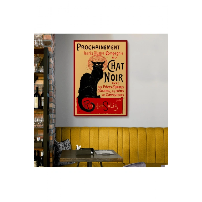 Siyah Kedi Tablosu - Le Chat Noir Theophile Steinlen-6431