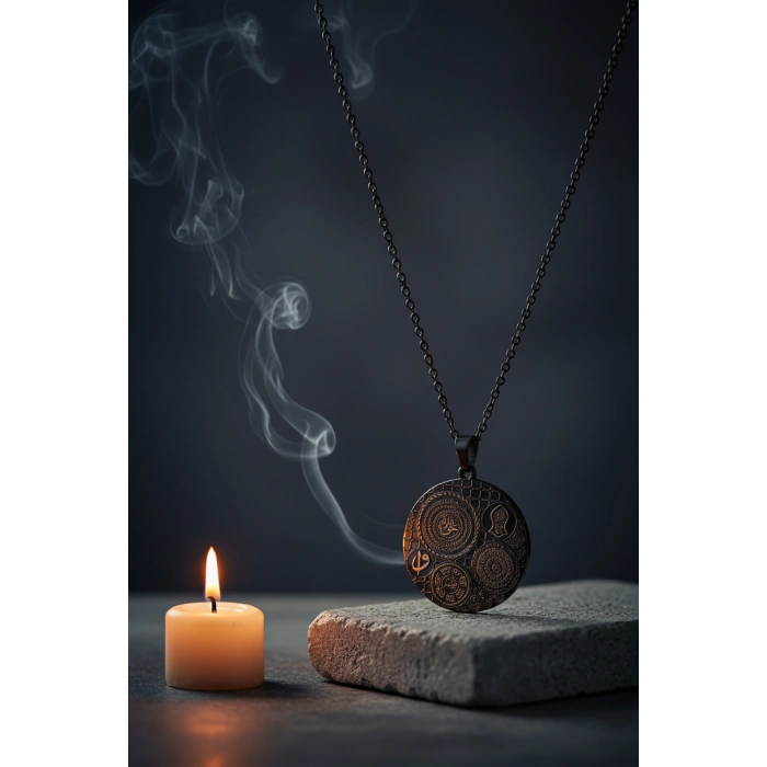 Siyah Renk Titanyum Kaplama Çelik Kolye Paslanmaz Zincir Kararmaz