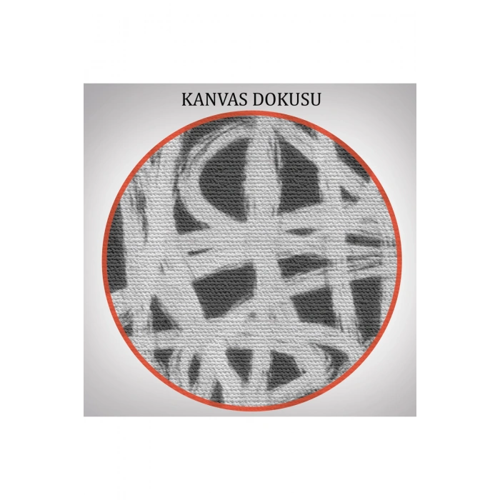 Siyah Zemin Üzerine Beyaz Şekiller Dekoratif Duvar Tablosu Üçlü Set-EÜ-121