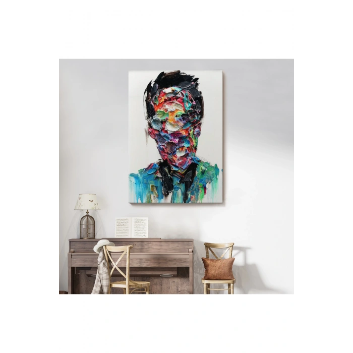 Soyut Erkek Portresi Yağlıboya Görünümlü DuvarTablosu-6320