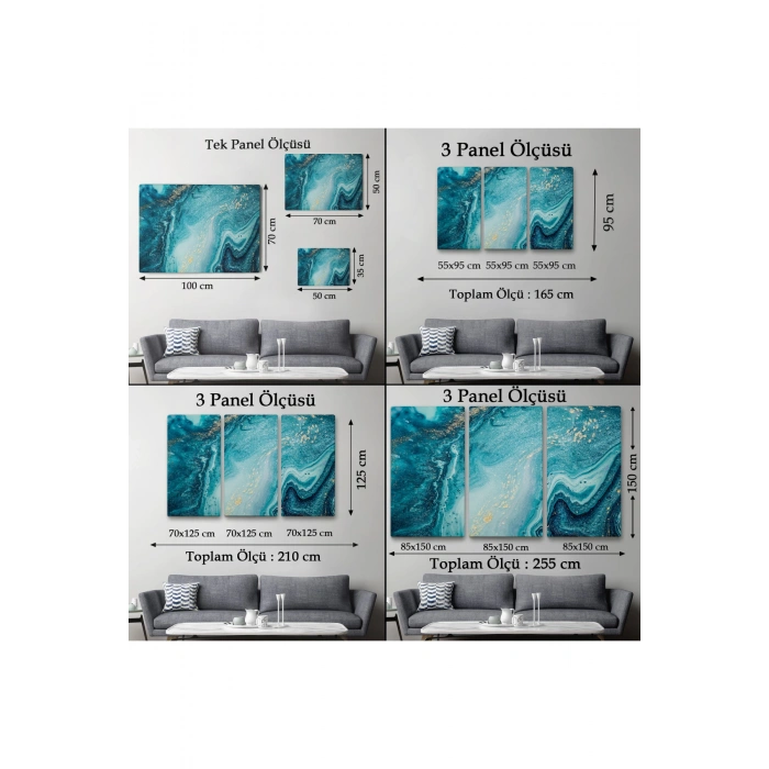 Soyut Okyanus Derinlikleri Duvar Tablosu-1218