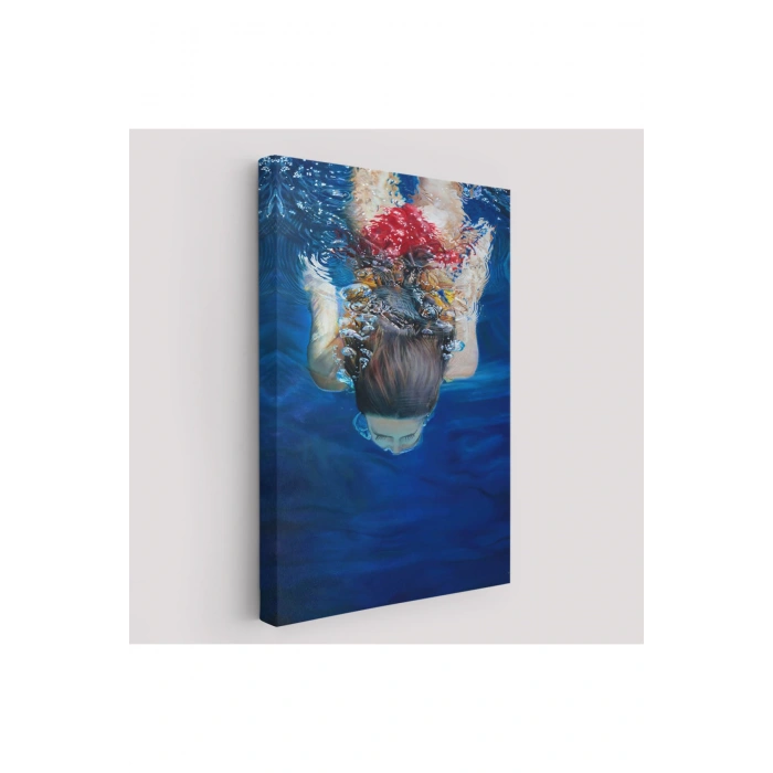 Su Altında Yüzen Kız Tablosu-6318