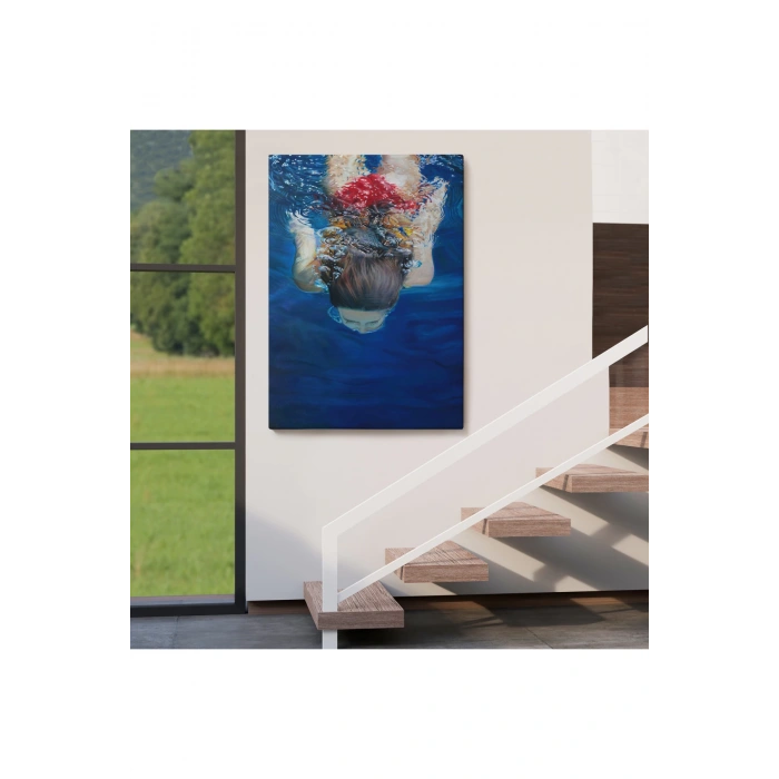 Su Altında Yüzen Kız Tablosu-6318