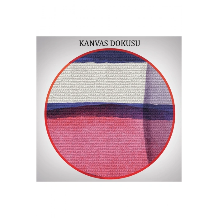 Suluboya Görünümlü Soyut Desenler  Duvar Tablosu Üçlü Set-DÜ-99