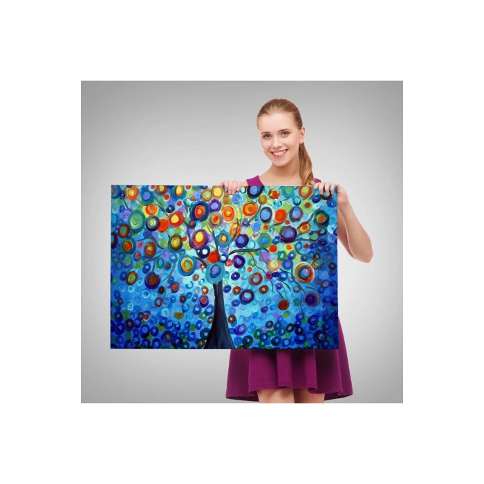 Sürreal Ağaçtaki Renkler Senfonisi Tablosu-6625