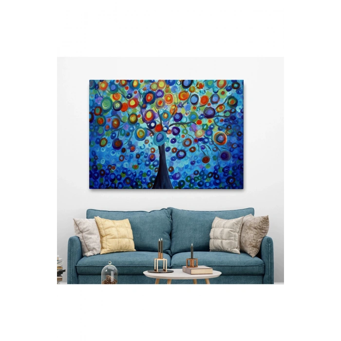Sürreal Ağaçtaki Renkler Senfonisi Tablosu-6626