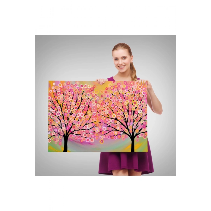 Sürreal Ağaçtaki Renkler Senfonisi Tablosu-6628