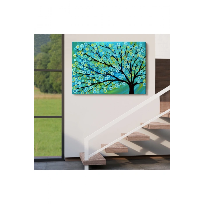 Sürreal Ağaçtaki Renkler Senfonisi Tablosu-6628