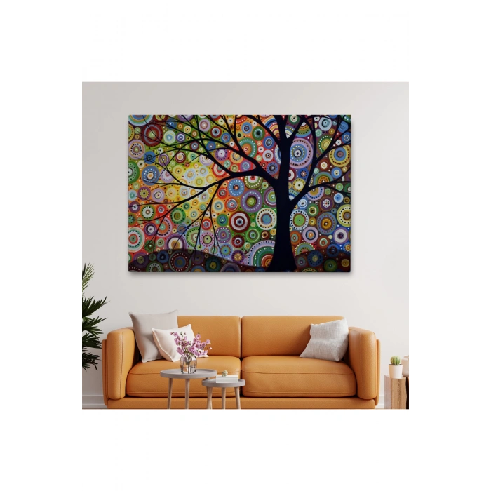 Sürreal Ağaçtaki Renkler Senfonisi Tablosu-6645